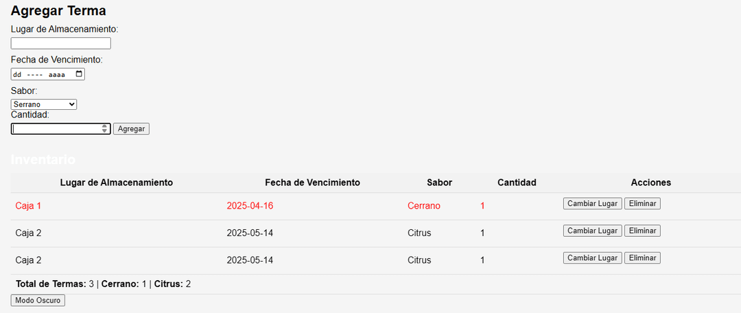 Gestión de Inventario